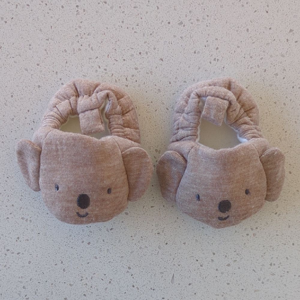Cozy Koala Baby Slippers / Shoes in Tan